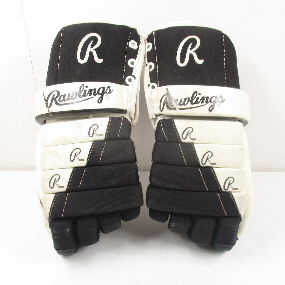 Vintage Rawlings 969 Magnum Juniorr Hockey Gloves 14" - 35.5 cm Black & White